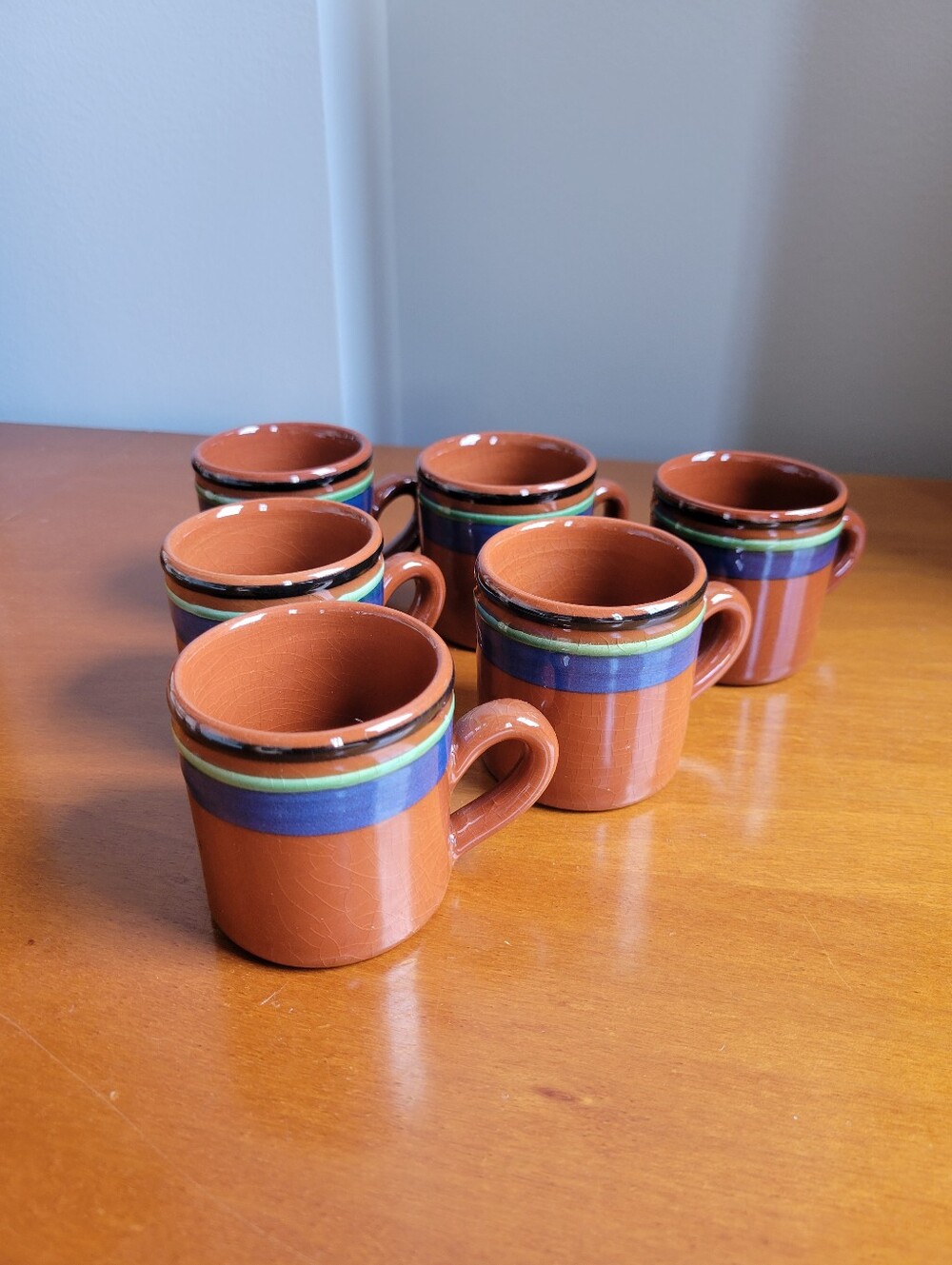 Vintage Nittsjo Keramik Sweden Espresso Mugs - Set of 6 - 5oz Demitasse
